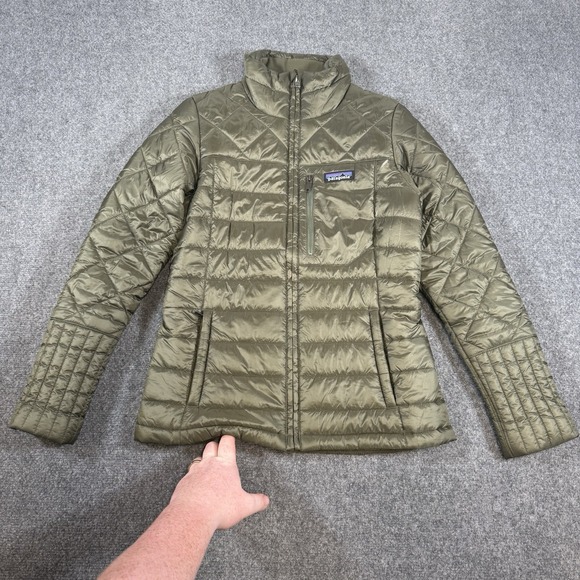 Patagonia Puffer Jacket Womens XS Green Radalie Quilted Full Zip Outdoors 27690 - Picture 2 of 13